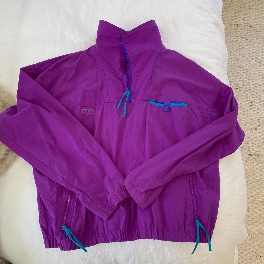 Vintage Retro Columbia Windbreaker Jacket